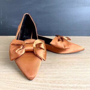 ASOS Design Lake satin bow ballet flat - size 6